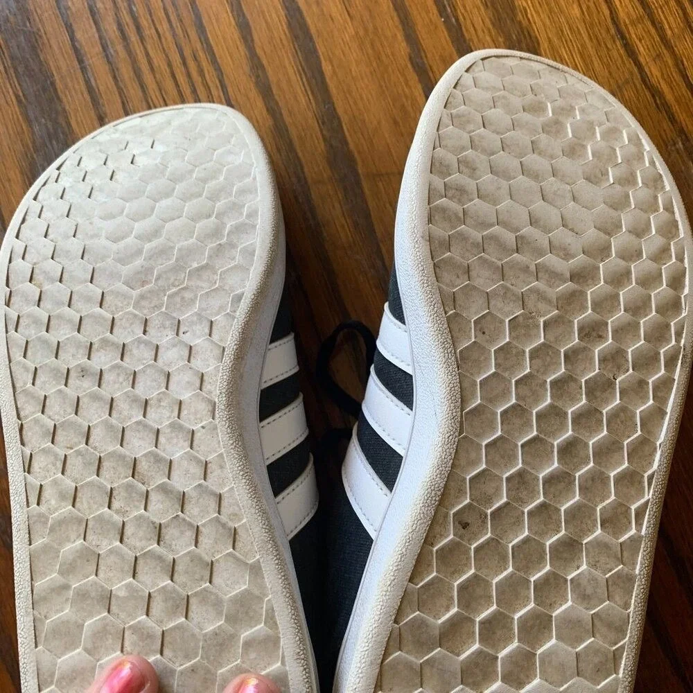 Adidas Neo Daily 2.0 Canvas Sneakers Black White Mens 4.5